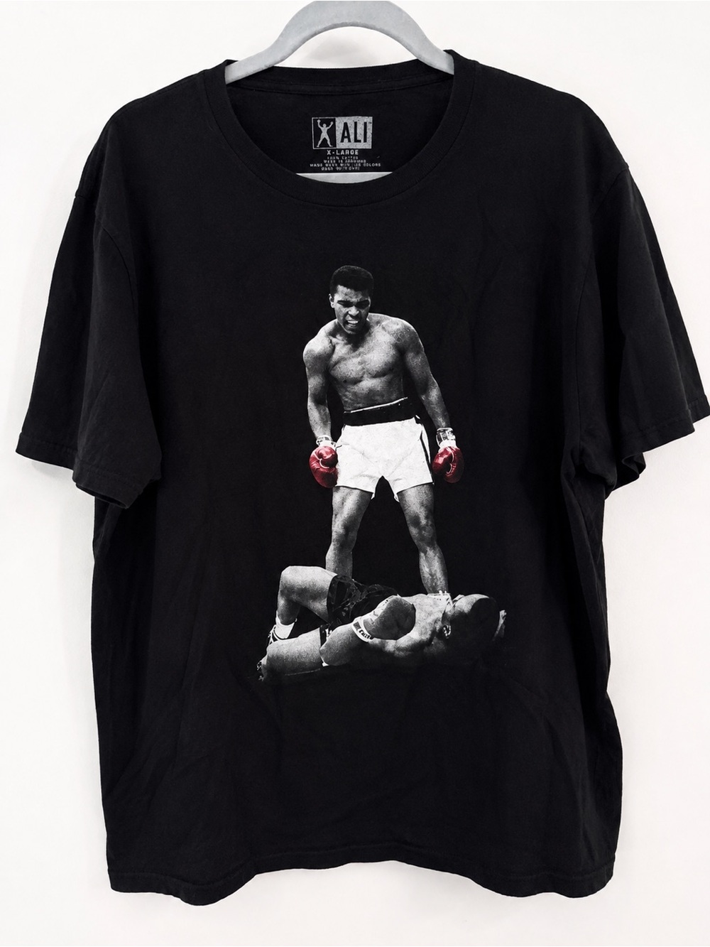 Ali Graphic Tee - Black with Red Accents